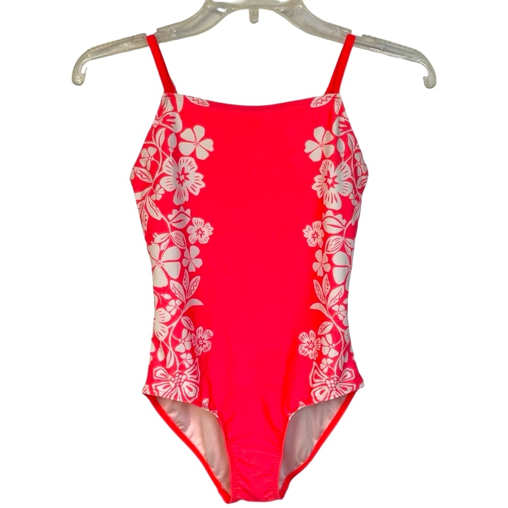Old Navy Girls Size 10 or Large One Piece Swimsuit with Floral Print